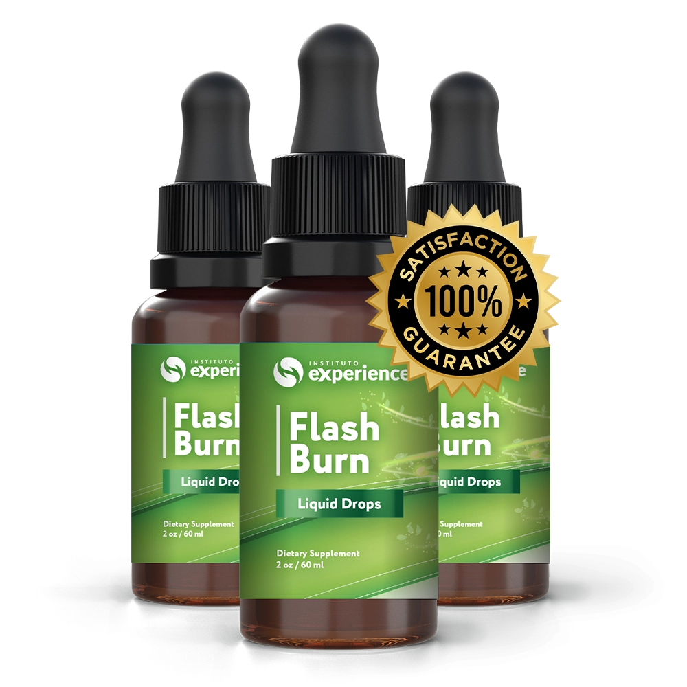 Flash Burn liquid drops supplement bottle